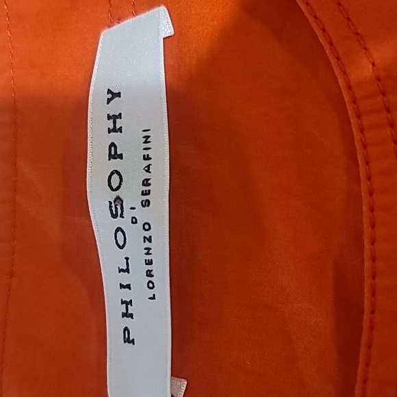 PHILOSOPHY  di Lorenzo Serafini Orange Dolman Sleeve Midi Dress - Picture 10 of 13